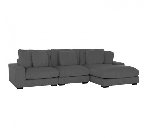 ΚΑΝΑΠΕΣ ΔΕΞΙΑ ΓΩΝΙΑ CRANFIELD HM3287.01R ΓΚΡΙ ΡΙΓΕ ΥΦΑΣΜΑ 315x167(γωνία)x67Υεκ.