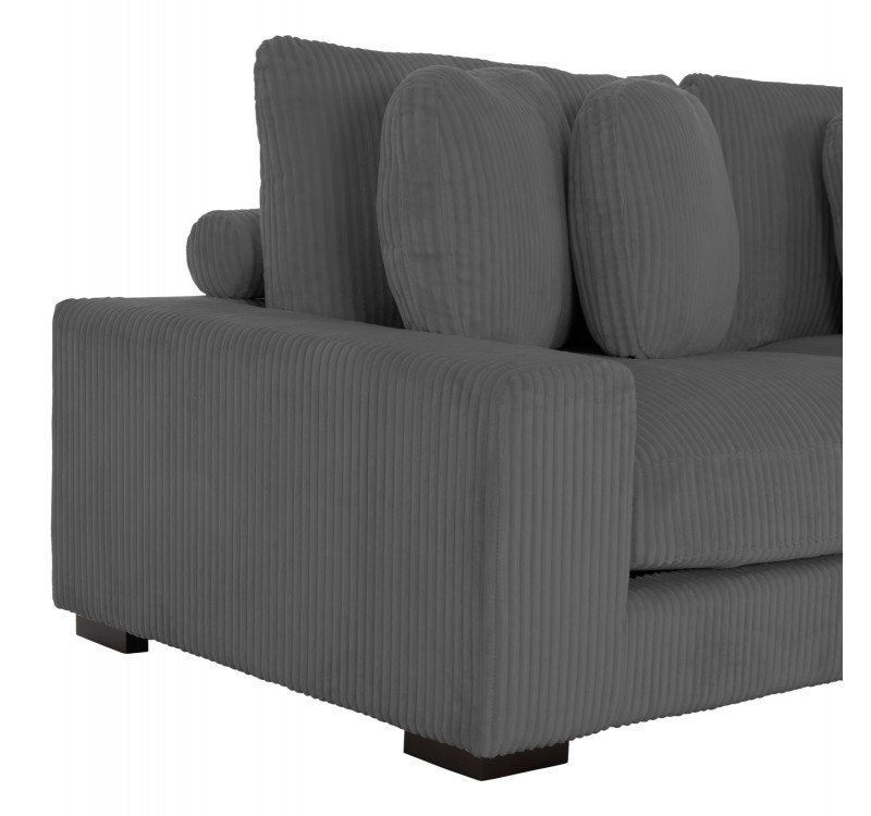 ΚΑΝΑΠΕΣ ΔΕΞΙΑ ΓΩΝΙΑ CRANFIELD HM3287.01R ΓΚΡΙ ΡΙΓΕ ΥΦΑΣΜΑ 315x167(γωνία)x67Υεκ.
