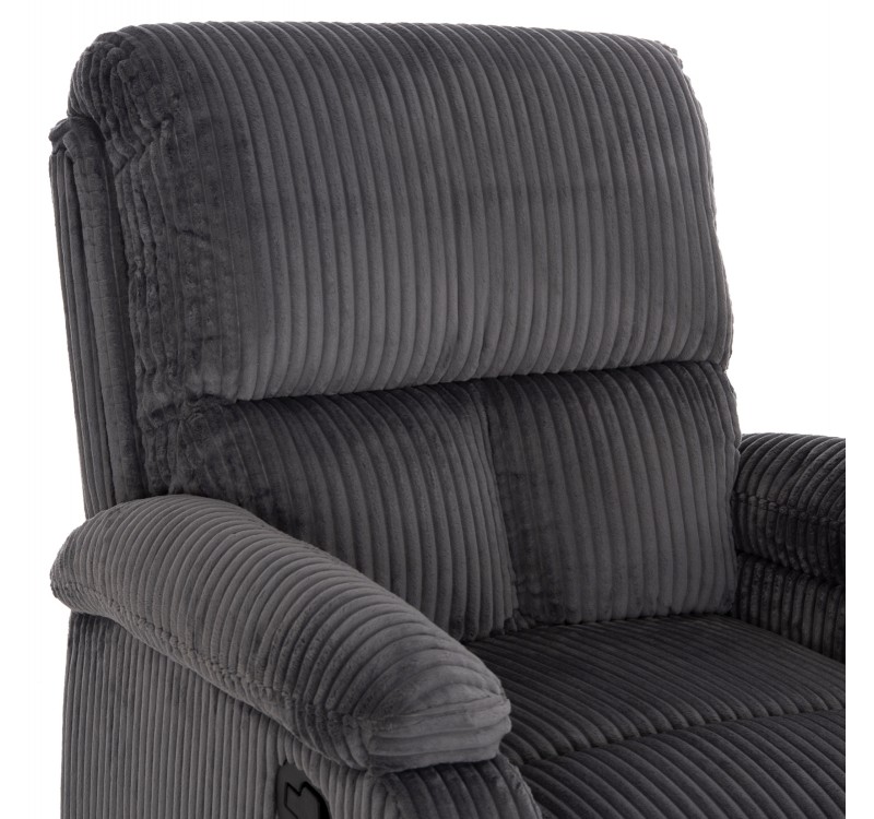 ΠΟΛΥΘΡΟΝΑ RELAX DIONI HM3296.11 ΓΚΡΙ ΡΙΓΕ ΥΦΑΣΜΑ 85x90x100Υεκ.