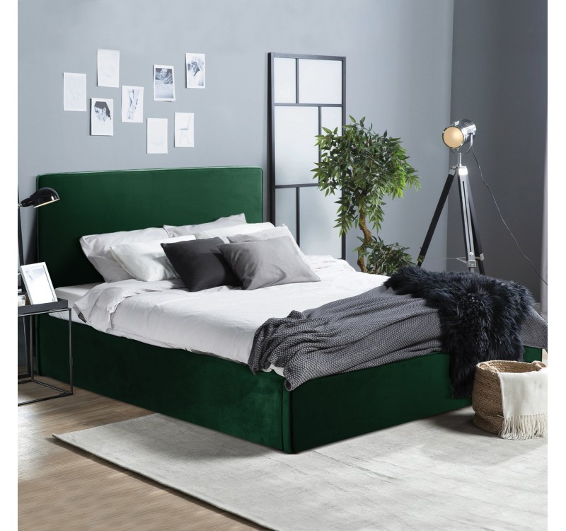 ΚΡΕΒΑΤΙ ΔΙΠΛΟ & ΣΤΡΩΜΑ ALLIE HM21273.03 ΚΥΠΑΡΙΣΣΙ ΒΕΛΟΥΔΟ ΜΕ ΑΠΟΘ.ΧΩΡΟ--160x200εκ