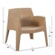 ΠΟΛΥΘΡΟΝΑ ΠΟΛΥΠΡΟΠΥΛΕΝΙΟΥ LOUNGE SLEEK HM6365.03 CAPPUCCINO 62x68x73Υεκ.