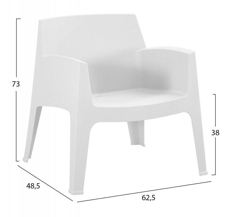 ΣΕΤ LOUNGE 3ΤΜΧ SLEEK HM21274.01 ΛΕΥΚΟ ΠΟΛΥΠΡΟΠΥΛΕΝΙΟ