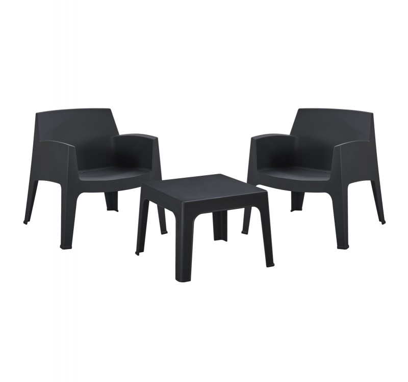 ΣΕΤ LOUNGE 3ΤΜΧ SLEEK HM21274.02 ΜΑΥΡΟ ΠΟΛΥΠΡΟΠΥΛΕΝΙΟ