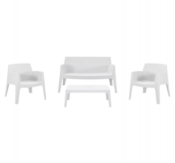 ΣΕΤ LOUNGE 4ΤΜΧ SLEEK HM21275.01 ΛΕΥΚΟ ΠΟΛΥΠΡΟΠΥΛΕΝΙΟ