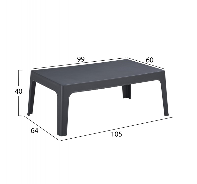 ΣΕΤ LOUNGE 4ΤΜΧ SLEEK HM21275.02 ΜΑΥΡΟ ΠΟΛΥΠΡΟΠΥΛΕΝΙΟ