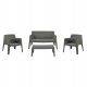 ΣΕΤ LOUNGE 4ΤΜΧ SLEEK HM21275.05 DARK OLIVE GREEN ΠΟΛΥΠΡΟΠΥΛΕΝΙΟ