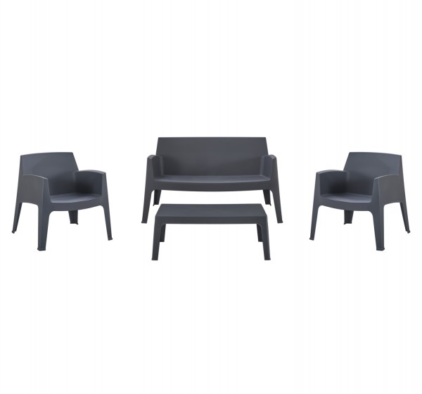 ΣΕΤ LOUNGE 4ΤΜΧ SLEEK HM21275.10 ΓΚΡΙ ΠΟΛΥΠΡΟΠΥΛΕΝΙΟ
