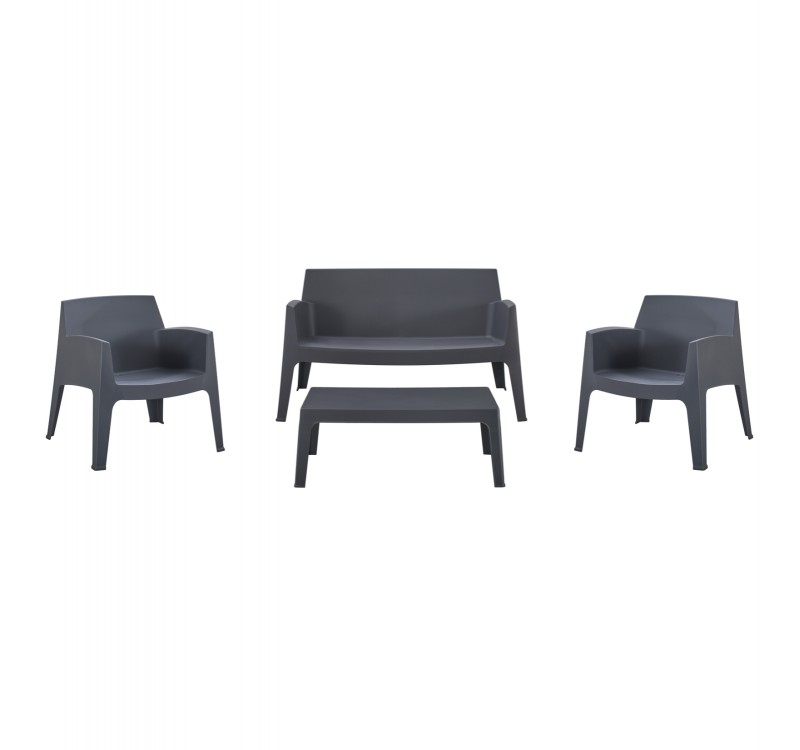ΣΕΤ LOUNGE 4ΤΜΧ SLEEK HM21275.10 ΓΚΡΙ ΠΟΛΥΠΡΟΠΥΛΕΝΙΟ