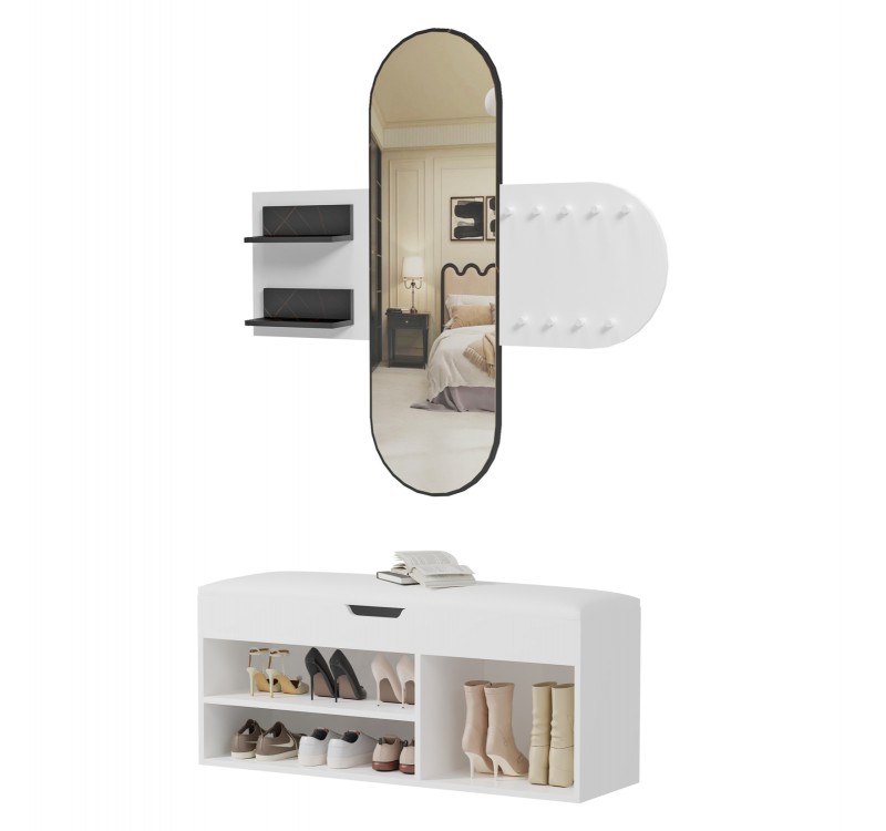 ΣΕΤ ΕΙΣΟΔΟΥ 2ΤΜΧ CHERYL HM21276.01 ΜΕΛΑΜΙΝΗ ΣΕ ΛΕΥΚΟ--ΟΨΗ ΜΑΥΡΟ ΜΑΡΜΑΡΟ