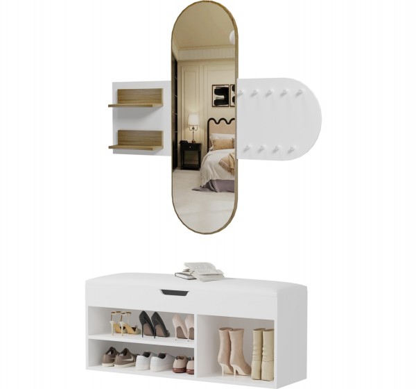 ΣΕΤ ΕΙΣΟΔΟΥ 2ΤΜΧ CHERYL HM21276.02 ΜΕΛΑΜΙΝΗ ΣΕ ΛΕΥΚΟ--SONAMA