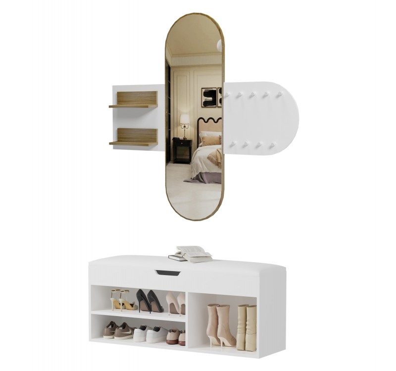 ΣΕΤ ΕΙΣΟΔΟΥ 2ΤΜΧ CHERYL HM21276.02 ΜΕΛΑΜΙΝΗ ΣΕ ΛΕΥΚΟ--SONAMA