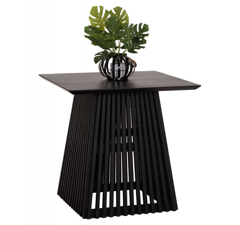 ΤΡΑΠΕΖΙ ΤΡΑΠΕΖΑΡΙΑΣ ΤΕΤΡΑΓΩΝΟ FRANTZ HM9458.02 MINDI ΞΥΛΟ ΜΑΥΡΟ 80x80x78Yεκ.