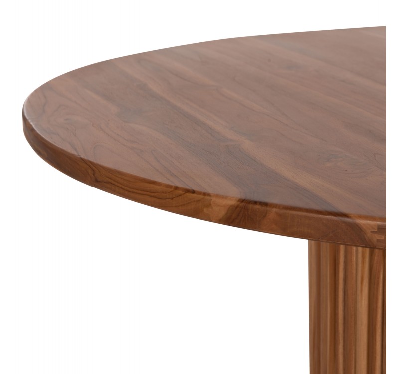 ΤΡΑΠΕΖΙ ΤΡΑΠΕΖΑΡΙΑΣ ΣΤΡΟΓΓΥΛΟ RODER HM9896 ΞΥΛΟ ΤΕΑΚ- 3εκ. πάχος επιφ.- Φ130x79,5Υεκ