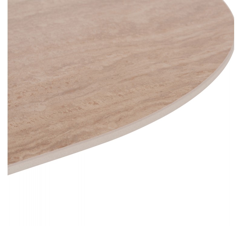 ΤΡΑΠΕΖΙ ΟΒΑΛ CATER HM18320 ΚΕΡΑΜΙΚΟ TOP ΟΨΗ ΤΡΑΒΕΡΤΙΝΑΣ-MDF ΒΑΣΗ 180x90x74Υεκ