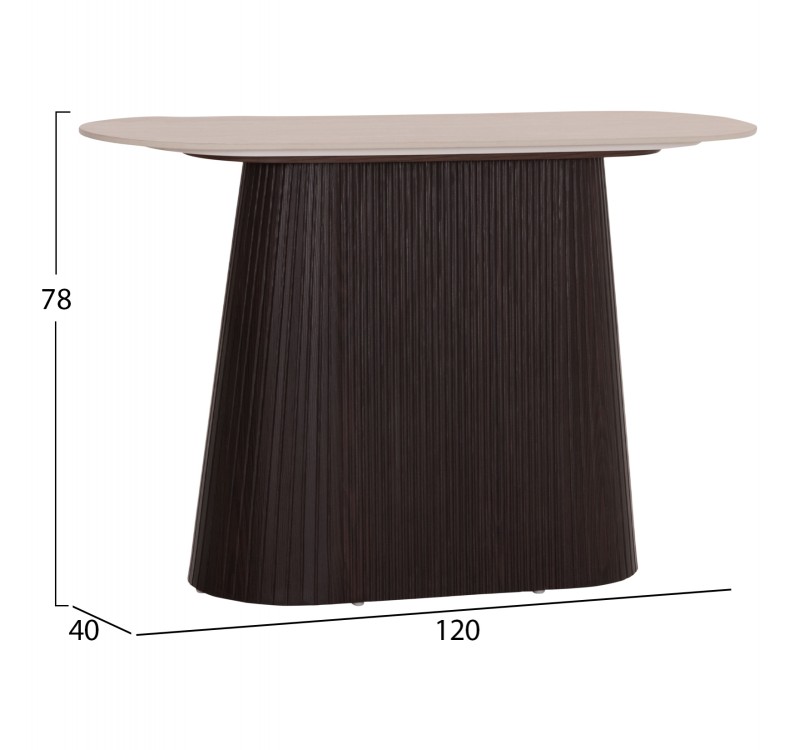 ΚΟΝΣΟΛΑ CATER HM18323 ΚΕΡΑΜΙΚΟ TOP ΟΨΗ ΤΡΑΒΕΡΤΙΝΑΣ-MDF ΒΑΣΗ 120x40x78Υεκ.
