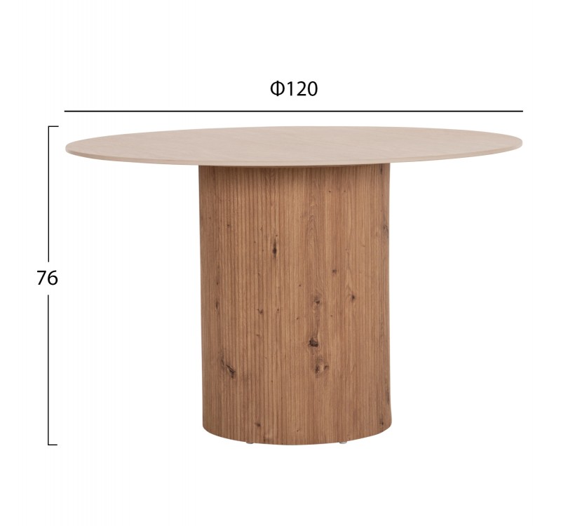 ΤΡΑΠΕΖΙ ΤΡΑΠΕZΑΡΙΑΣ TWIL HM18324 ΚΕΡΑΜΙΚΟ TOP ΟΨΗ ΤΡΑΒΕΡΤΙΝΑΣ-MDF ΒΑΣΗ Φ120x76Υεκ