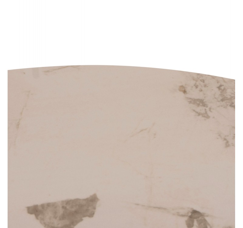 ΤΡΑΠΕΖΙ ΤΡΑΠΕΖΑΡΙΑΣ ΣΤΡΟΓΓΥΛΟ SEDAR HM18326 ΚΕΡΑΜΙΚΟ TOP--ΚΡΕΜ ΜΕΤΑΛ.ΠΟΔΙΑ Φ120x78Υ