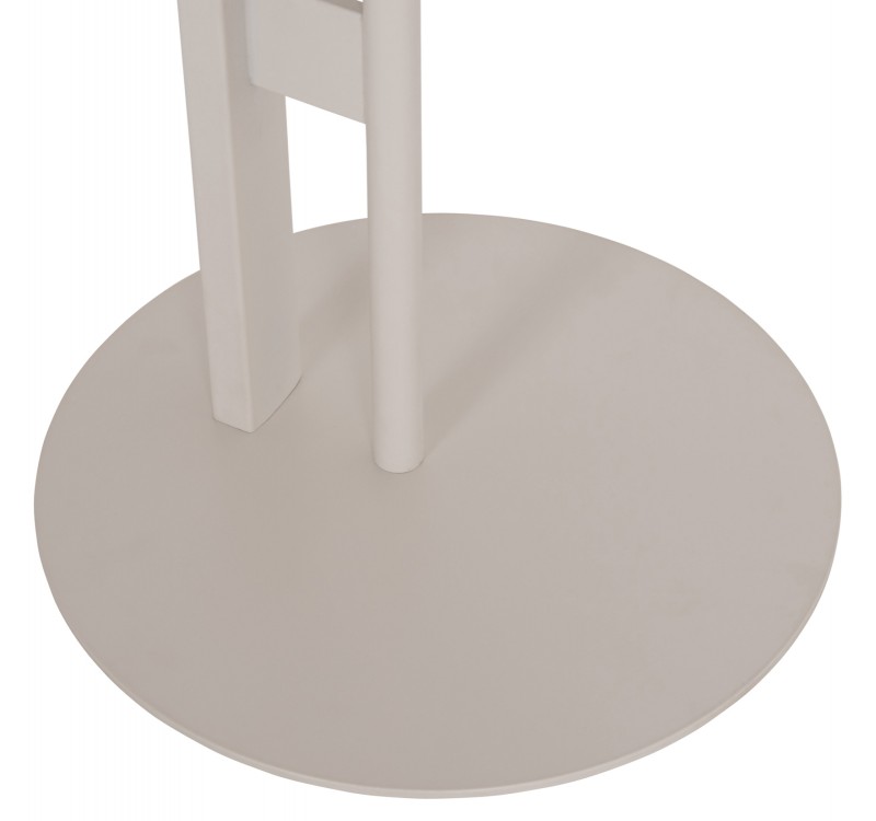 ΒΟΗΘΗΤΙΚΟ ΤΡΑΠΕΖΙ ΟΒΑΛ ALPER HM18328 MDF SONAMA--ΜΕΤΑΛΛΟ ΛΕΥΚΟ 50x50x51Υεκ.