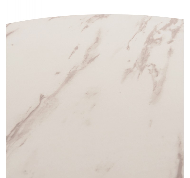 ΤΡΑΠΕΖΙ ΤΡΑΠΕΖΑΡΙΑΣ ROLLO HM9421.11 ΣΤΡΟΓΓΥΛΟ WHITE MARBLE Φ90x74Υεκ.