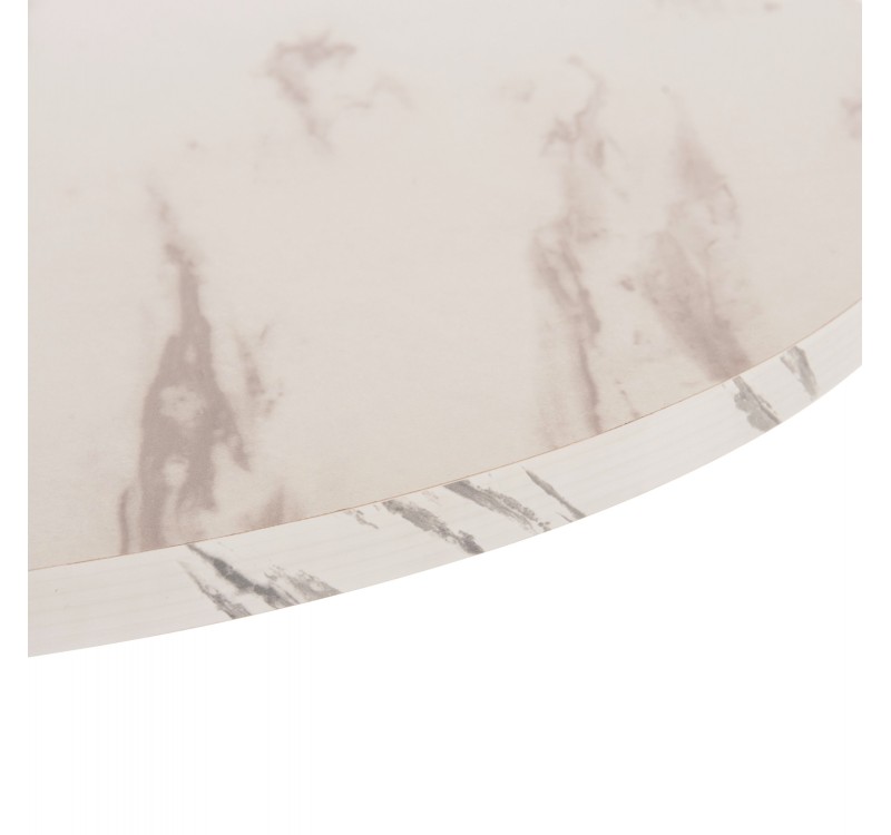 ΤΡΑΠΕΖΙ ΤΡΑΠΕΖΑΡΙΑΣ ROLLO HM9421.11 ΣΤΡΟΓΓΥΛΟ WHITE MARBLE Φ90x74Υεκ.
