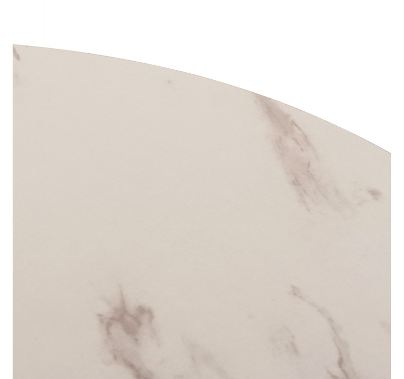 ΤΡΑΠΕΖΙ ΤΡΑΠΕΖΑΡΙΑΣ ROLLO HM9421.11 ΣΤΡΟΓΓΥΛΟ WHITE MARBLE Φ90x74Υεκ.