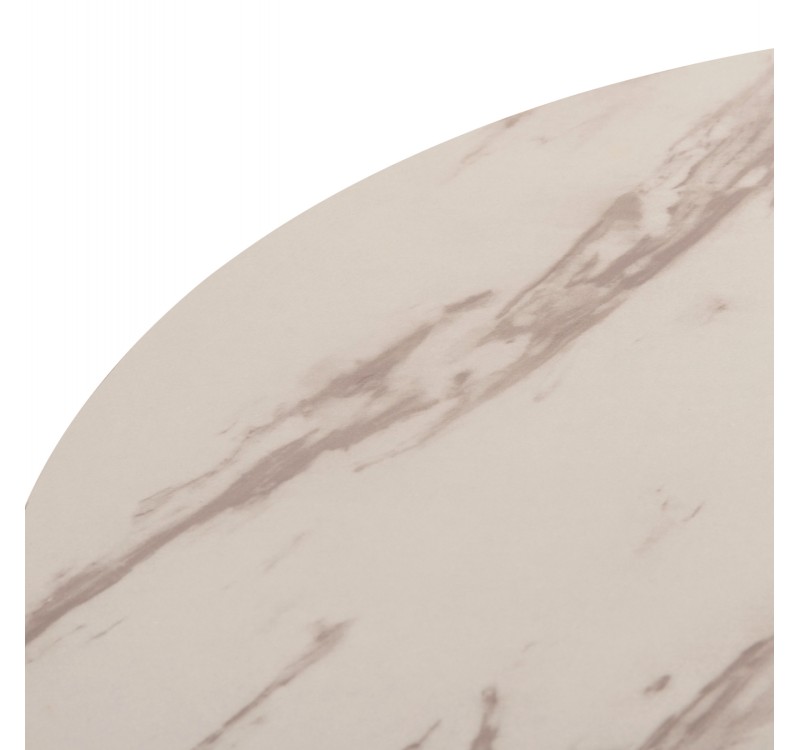 ΤΡΑΠΕΖΙ ΤΡΑΠΕΖΑΡΙΑΣ ROLLO HM9421.11 ΣΤΡΟΓΓΥΛΟ WHITE MARBLE Φ90x74Υεκ.