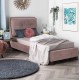 ΚΡΕΒΑΤΙ ΜΕ ΣΤΡΩΜΑ RILEY HM21282.02 ΣΑΠΙΟ ΜΗΛΟ ΒΕΛΟΥΔΟ--ΓΙΑ 90x200εκ