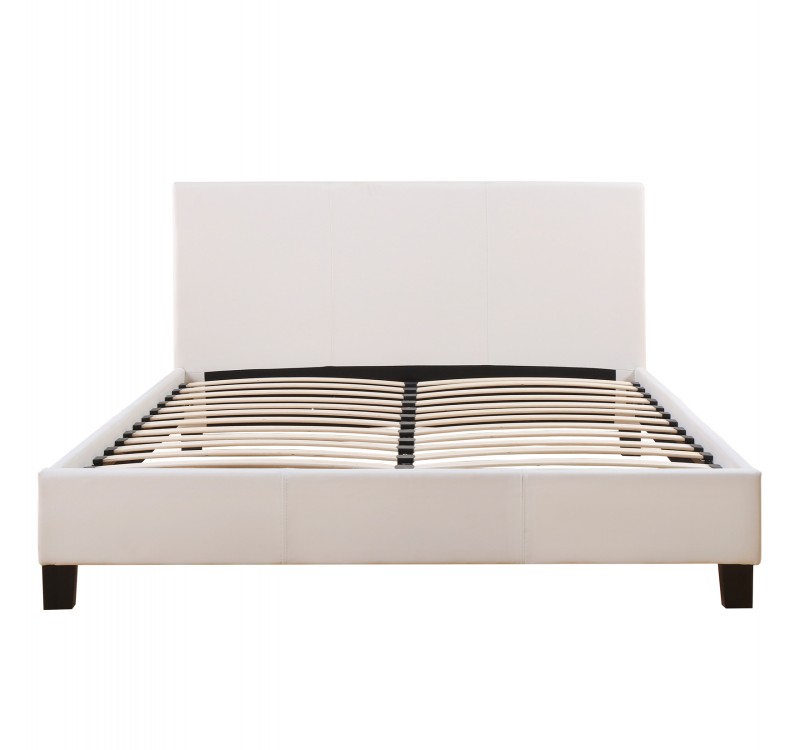 ΚΡΕΒΑΤΙ ΜΕ ΣΤΡΩΜΑ BECCA HM21283.01 ΛΕΥΚΟ PU--ΓΙΑ 150x200εκ