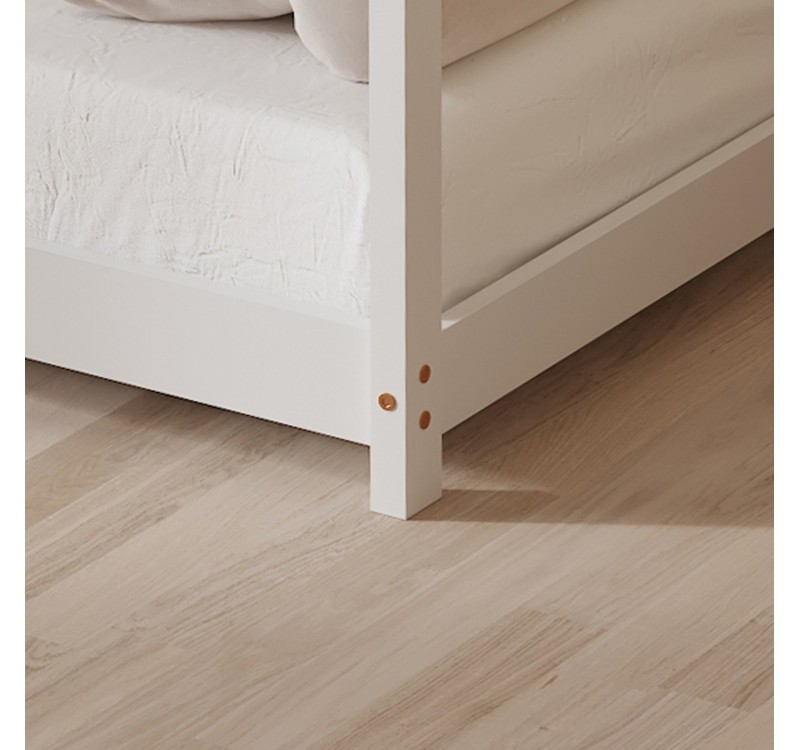 ΚΡΕΒΑΤΙ ΠΑΙΔΙΚΟ ΜΕ ΣΤΡΩΜΑ PEPE HM21302.01 ΞΥΛΟ ΠΕΥΚΟΥ ΣΕ ΛΕΥΚΟ--ΣΤΡΩΜΑ 90x190εκ