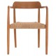 ΠΟΛΥΘΡΟΝΑ ΤΡΑΠΕΖΑΡΙΑΣ ROBBY HM18350 ΞΥΛΟ TEAK & ΣΧΟΙΝΙ VIRO ΦΥΣΙΚΟ 55x50x71Υεκ.