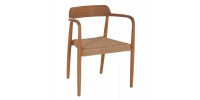 ΠΟΛΥΘΡΟΝΑ ΤΡΑΠΕΖΑΡΙΑΣ ROBBY HM18350 ΞΥΛΟ TEAK & ΣΧΟΙΝΙ VIRO ΦΥΣΙΚΟ 55x50x71Υεκ.