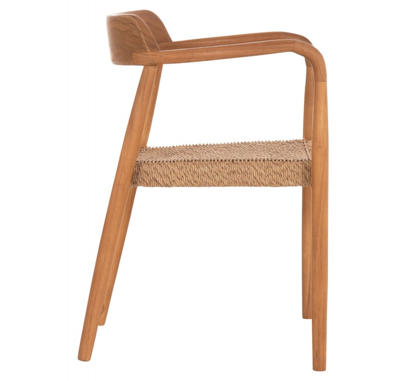 ΠΟΛΥΘΡΟΝΑ ΤΡΑΠΕΖΑΡΙΑΣ ROBBY HM18350 ΞΥΛΟ TEAK & ΣΧΟΙΝΙ VIRO ΦΥΣΙΚΟ 55x50x71Υεκ.