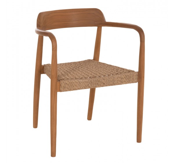 ΠΟΛΥΘΡΟΝΑ ΤΡΑΠΕΖΑΡΙΑΣ ROBBY HM18350 ΞΥΛΟ TEAK & ΣΧΟΙΝΙ VIRO ΦΥΣΙΚΟ 55x50x71Υεκ.