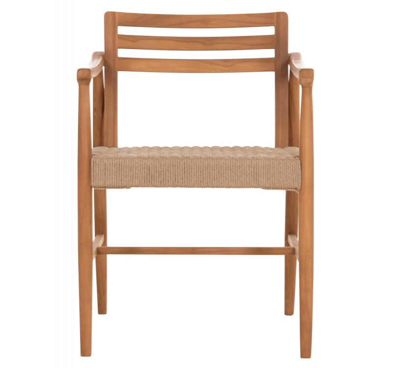 ΠΟΛΥΘΡΟΝΑ ΤΡΑΠΕΖΑΡΙΑΣ ROBIN HM18351 ΞΥΛΟ TEAK & ΣΧΟΙΝΙ VIRO ΦΥΣΙΚΟ 53,5x60x78Υεκ