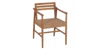 ΠΟΛΥΘΡΟΝΑ ΤΡΑΠΕΖΑΡΙΑΣ ROBIN HM18351 ΞΥΛΟ TEAK & ΣΧΟΙΝΙ VIRO ΦΥΣΙΚΟ 53,5x60x78Υεκ