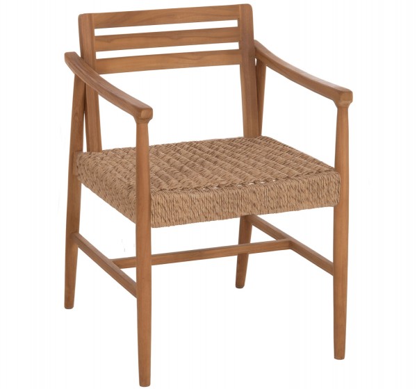 ΠΟΛΥΘΡΟΝΑ ΤΡΑΠΕΖΑΡΙΑΣ ROBIN HM18351 ΞΥΛΟ TEAK & ΣΧΟΙΝΙ VIRO ΦΥΣΙΚΟ 53,5x60x78Υεκ