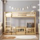 ΚΟΥΚΕΤΑ ΠΑΙΔΙΚΗ ΜΕ ΠΑΡΚΑΚΙ PLAYKID HM21312 ΞΥΛΟ ΠΕΥΚΟΥ ΦΥΣΙΚΟ--ME ΣΤΡΩΜΑ 90x190εκ