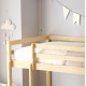 ΚΟΥΚΕΤΑ ΠΑΙΔΙΚΗ ΜΕ ΠΑΡΚΑΚΙ PLAYKID HM21312 ΞΥΛΟ ΠΕΥΚΟΥ ΦΥΣΙΚΟ--ME ΣΤΡΩΜΑ 90x190εκ