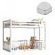 ΚΟΥΚΕΤΑ ΠΑΙΔΙΚΗ ΜΕ ΠΑΡΚΑΚΙ PLAYKID HM21312.01 ΞΥΛΟ ΠΕΥΚΟΥ ΛΕΥΚΟ--ME ΣΤΡΩΜΑ 90x190εκ