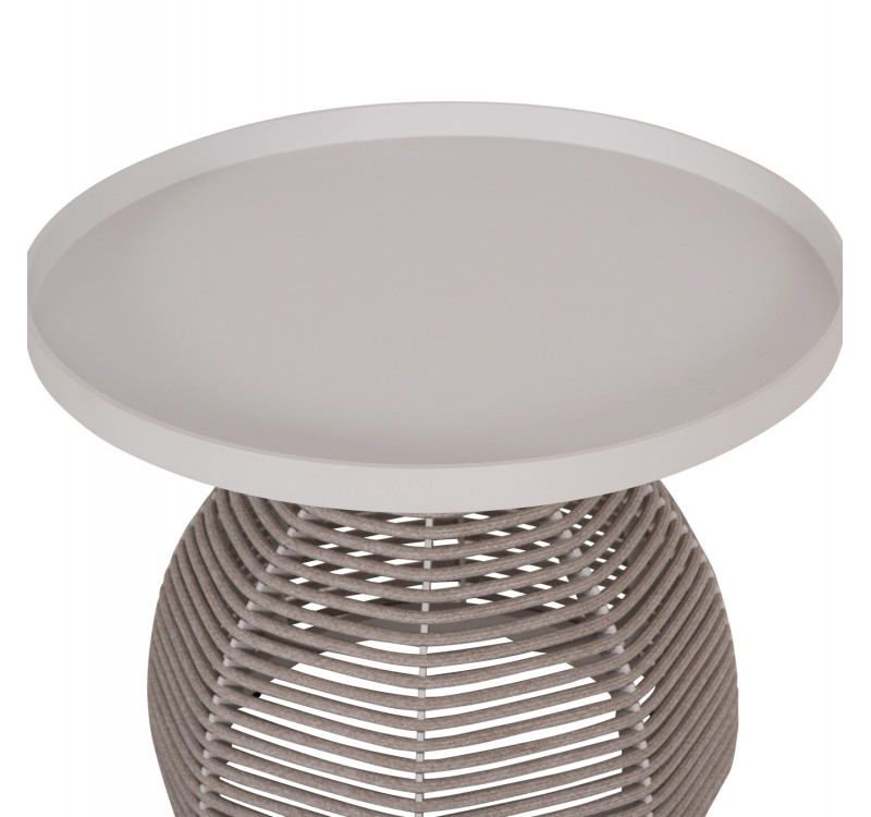 ΣΕΤ ΣΑΛΟΝΙ 5ΤΜΧ DRISCOLL ΗM6473.02 IVORY ΑΛΟΥΜΙΝΙΟ--ΜΠΕΖ ΣΧΟΙΝΙ & OLEFIN ΥΦΑΣΜΑ
