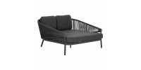 DAYBED ΣΕΙΡΑ XANTION ΗM6474.01 ΣΚΟΥΡΟ ΓΚΡΙ ΑΛΟΥΜΙΝΙΟ-ΣΧΟΙΝΙ-OLEFIN 157x147x88Υεκ
