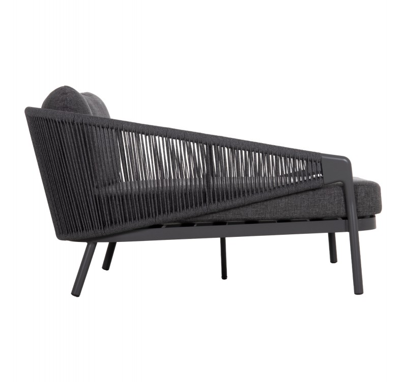 DAYBED ΣΕΙΡΑ XANTION ΗM6474.01 ΣΚΟΥΡΟ ΓΚΡΙ ΑΛΟΥΜΙΝΙΟ-ΣΧΟΙΝΙ-OLEFIN 157x147x88Υεκ