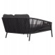 DAYBED ΣΕΙΡΑ XANTION ΗM6474.01 ΣΚΟΥΡΟ ΓΚΡΙ ΑΛΟΥΜΙΝΙΟ-ΣΧΟΙΝΙ-OLEFIN 157x147x88Υεκ
