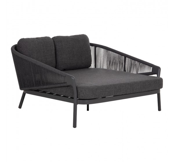 DAYBED ΣΕΙΡΑ XANTION ΗM6474.01 ΣΚΟΥΡΟ ΓΚΡΙ ΑΛΟΥΜΙΝΙΟ-ΣΧΟΙΝΙ-OLEFIN 157x147x88Υεκ