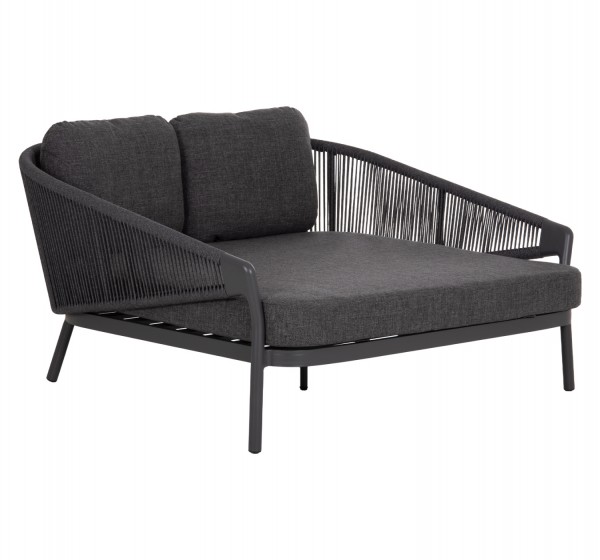 DAYBED ΣΕΙΡΑ XANTION ΗM6474.01 ΣΚΟΥΡΟ ΓΚΡΙ ΑΛΟΥΜΙΝΙΟ-ΣΧΟΙΝΙ-OLEFIN 157x147x88Υεκ