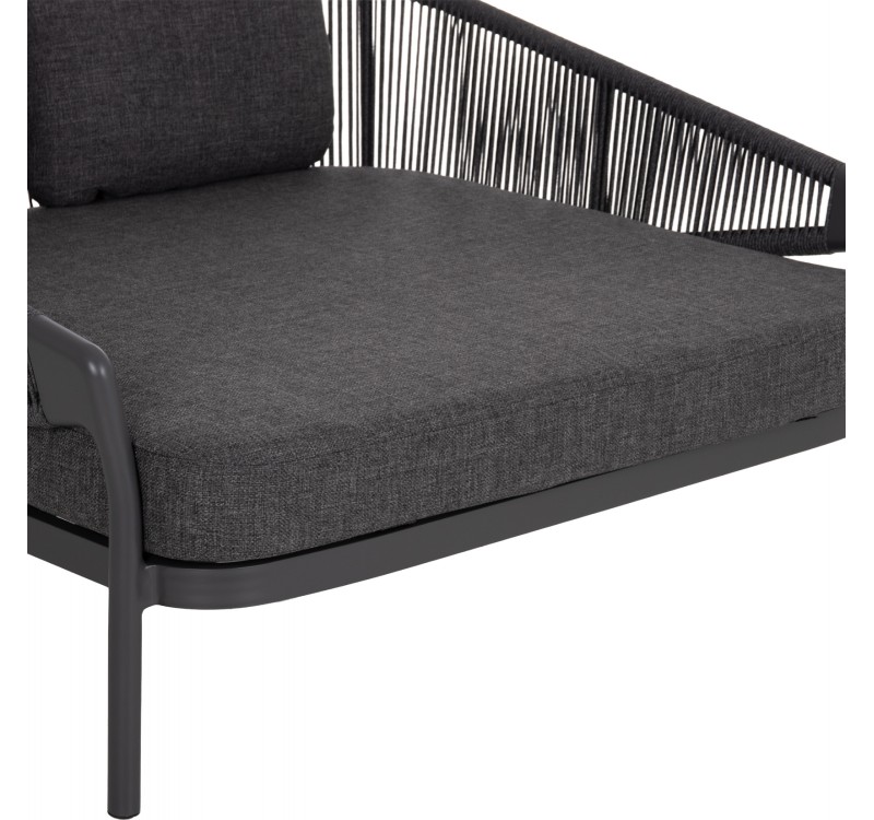 DAYBED ΣΕΙΡΑ XANTION ΗM6474.01 ΣΚΟΥΡΟ ΓΚΡΙ ΑΛΟΥΜΙΝΙΟ-ΣΧΟΙΝΙ-OLEFIN 157x147x88Υεκ