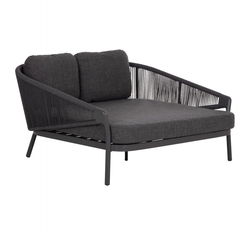 DAYBED ΣΕΙΡΑ XANTION ΗM6474.01 ΣΚΟΥΡΟ ΓΚΡΙ ΑΛΟΥΜΙΝΙΟ-ΣΧΟΙΝΙ-OLEFIN 157x147x88Υεκ
