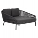 DAYBED ΣΕΙΡΑ XANTION ΗM6474.01 ΣΚΟΥΡΟ ΓΚΡΙ ΑΛΟΥΜΙΝΙΟ-ΣΧΟΙΝΙ-OLEFIN 157x147x88Υεκ