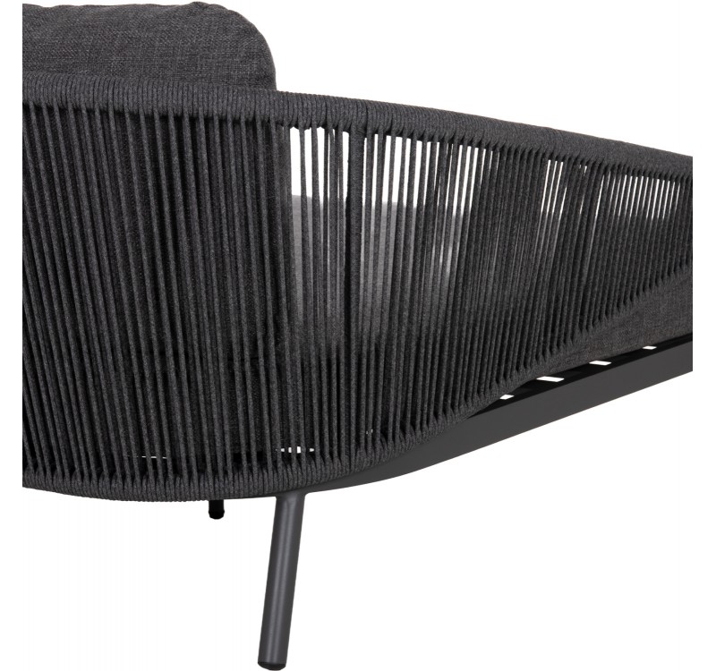 DAYBED ΣΕΙΡΑ XANTION ΗM6474.01 ΣΚΟΥΡΟ ΓΚΡΙ ΑΛΟΥΜΙΝΙΟ-ΣΧΟΙΝΙ-OLEFIN 157x147x88Υεκ