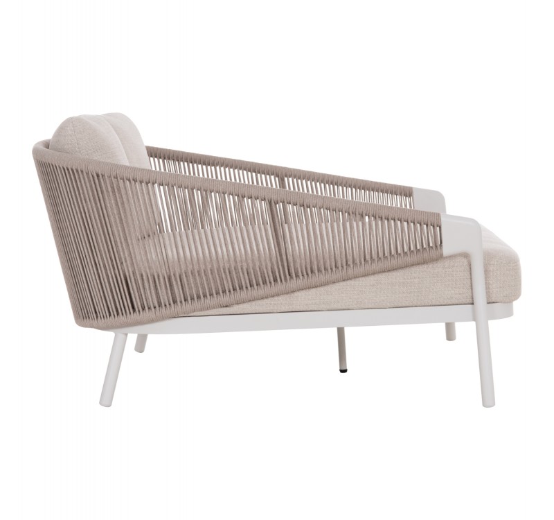 DAYBED ΣΕΙΡΑ XANTION HM6474.02 ΛΕΥΚΟ ΑΛΟΥΜΙΝΙΟ--ΣΧΟΙΝΙ--OLEFIN 157x147x88Υεκ